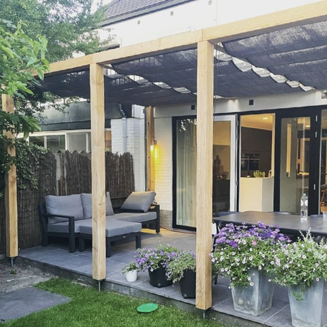 Houten terrasoverkapping