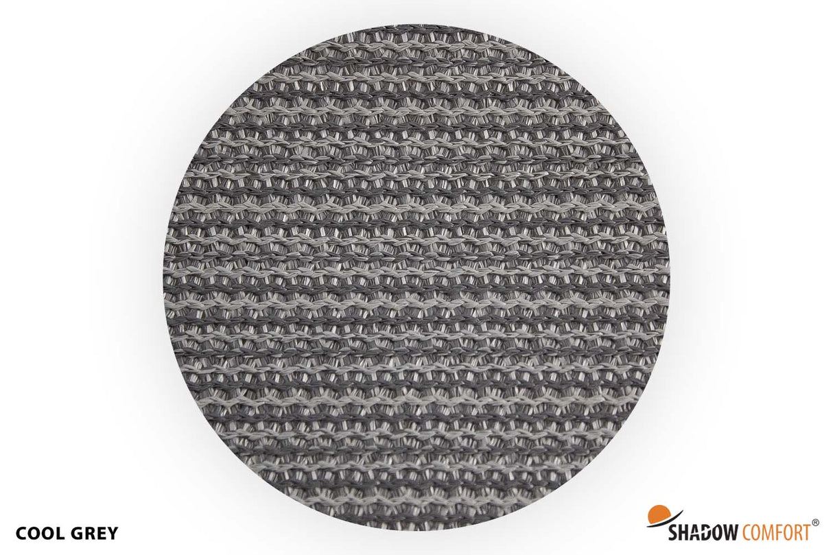 Wave shade waterdoorlatend0 3.70 x 3.70/5.00/6.00 meter breed inclusief bevestiging set