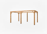 Pergola van Douglas hout met 14 x 14 cm kopmaat