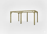 Pergola grenen geïmpregneerd hout 14 x 14 cm kopmaat