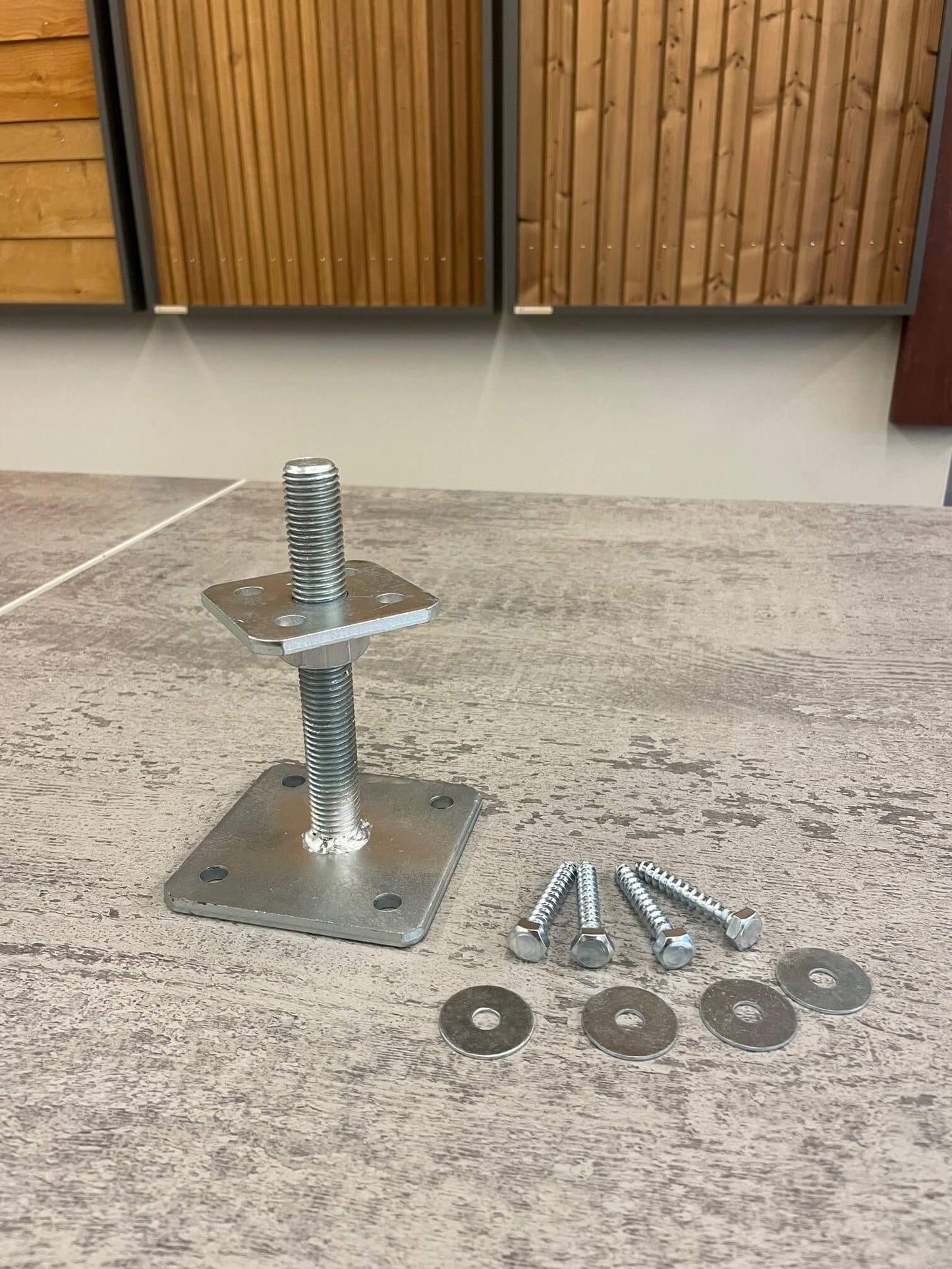 Concrete base anthracite and other fastening options
